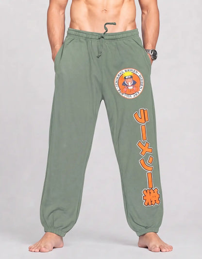 Naruto Men Cotton Olive Winter Trousers L