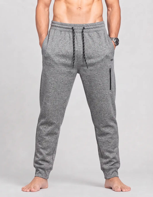Leg3nd Men Sports Polyester Gray Trackpants M