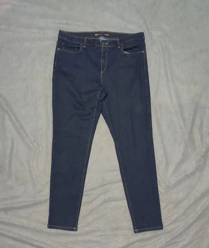 Michael Kors Women Cotton Dark Blue Jeans L - additional view 3
