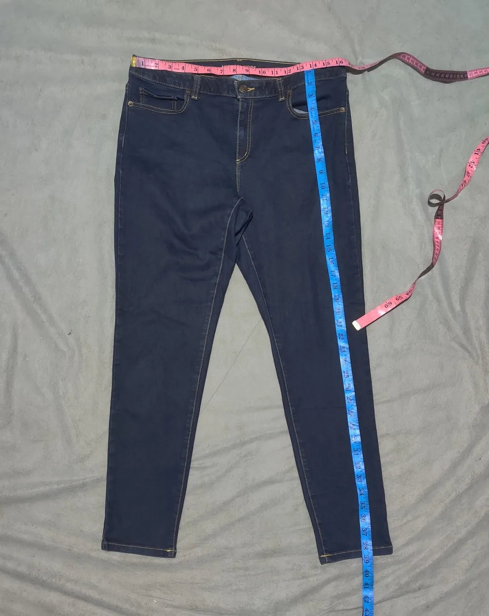 Michael Kors Women Cotton Dark Blue Jeans L - additional view 4