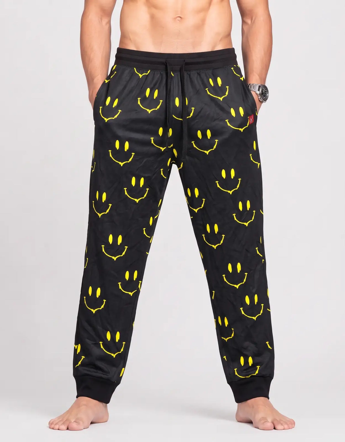 Trouble Maker Men Polyester Black Winter Trousers XL