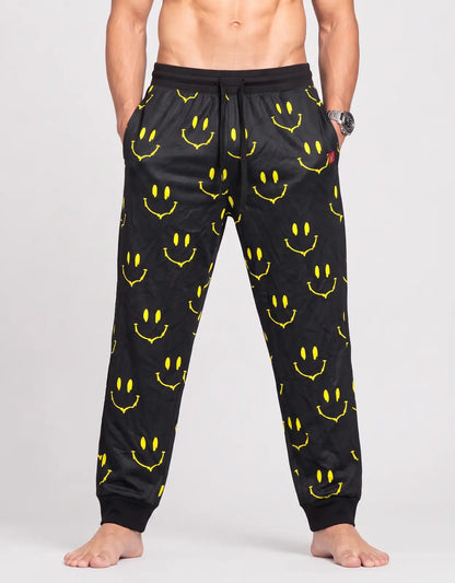 Trouble Maker Men Polyester Black Winter Trousers XL