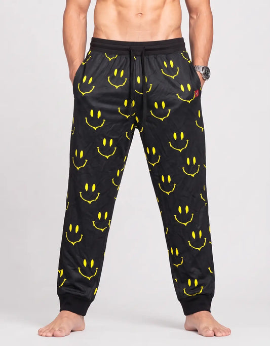 Trouble Maker Men Polyester Black Winter Trousers XL