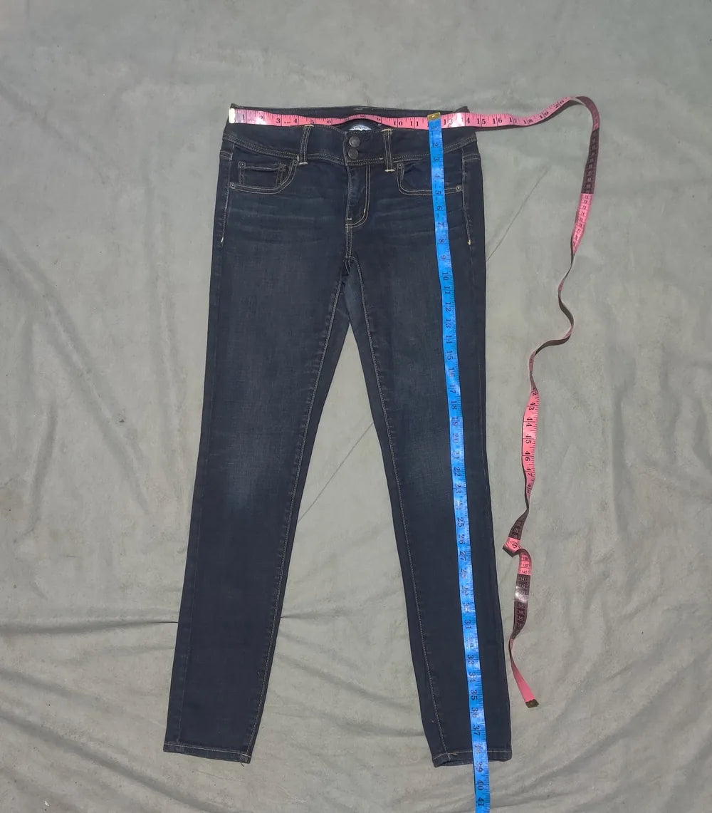 American Eagle Women Cotton Dark Blue Jeans M - additional view 4