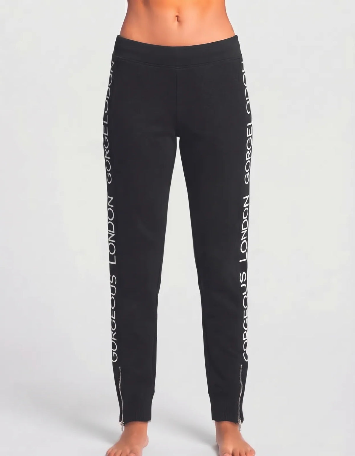 Barbara Alvisi Women Black Sport Trouser - Preloved Ladies Trousers Pakistan - Summer Polyester - Size 26 to 28