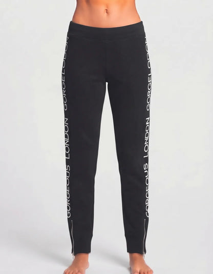 Barbara Alvisi Women Black Sport Trouser - Preloved Ladies Trousers Pakistan - Summer Polyester - Size 26 to 28
