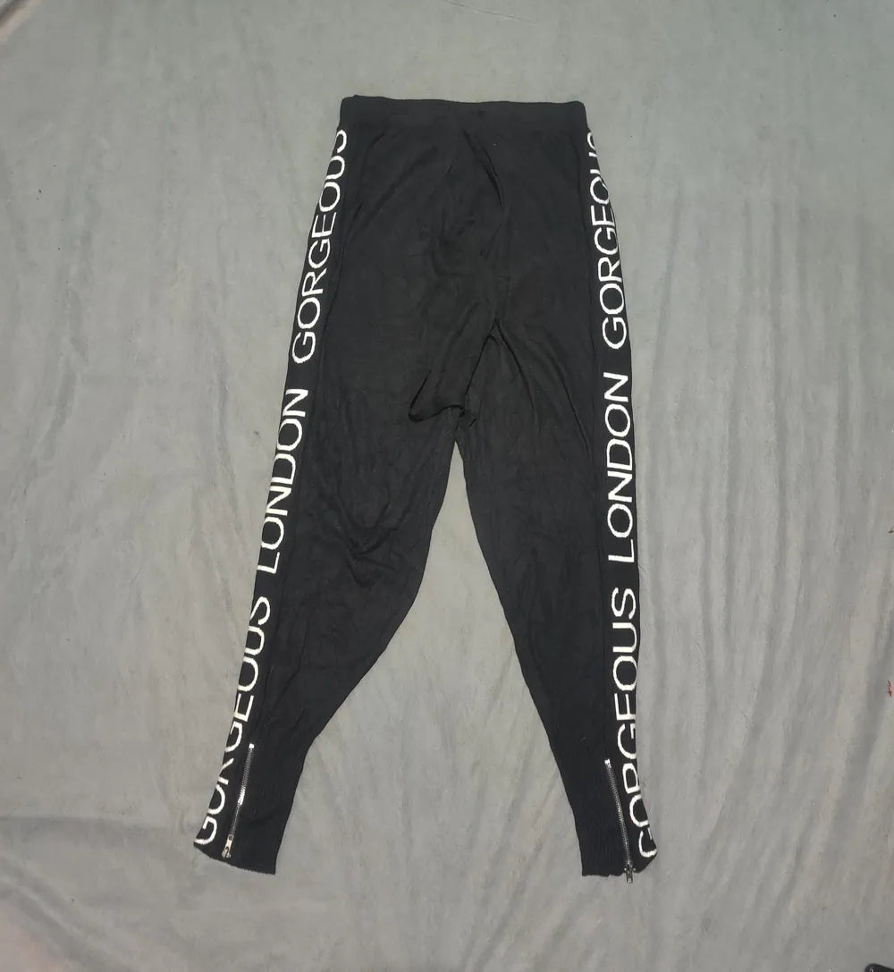 Barbara Alvisi Women Black Sport Trouser - Preloved Ladies Trousers Pakistan - Summer Polyester - Size 26 to 28 - Photo 3