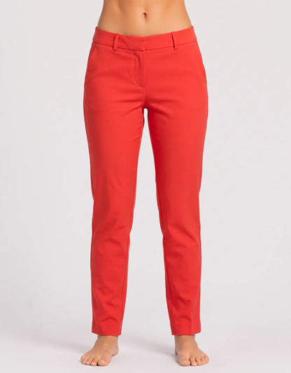 APT.9 Women Rayon Red Chinos M