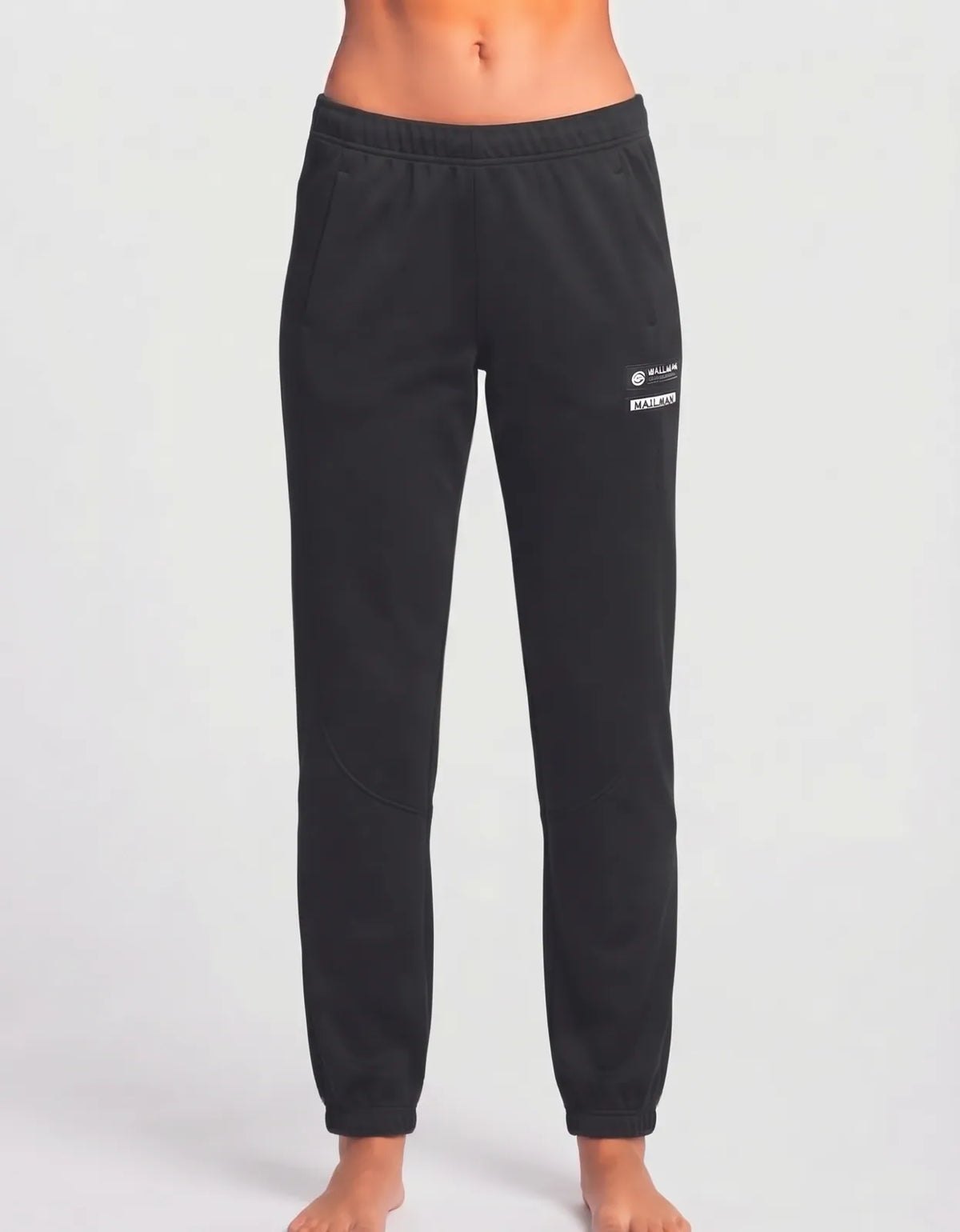 Mallman Women Black Sport Trouser - Preloved Ladies Trousers Pakistan - Summer Polyester - Size 22 to 24