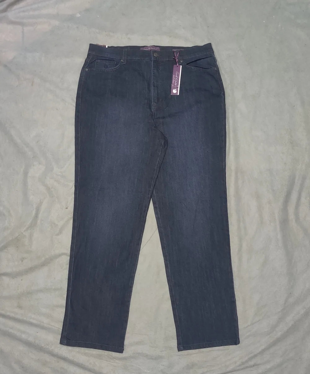 Gloria Vanderbilt Women Cotton Dark Blue Jeans XL - additional view 3