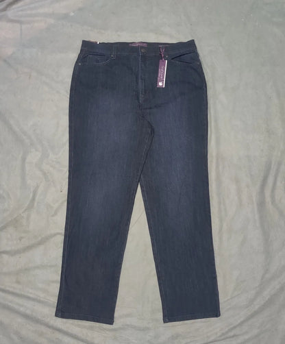 Gloria Vanderbilt Women Cotton Dark Blue Jeans XL - additional view 3