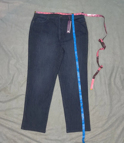 Gloria Vanderbilt Women Cotton Dark Blue Jeans XL - additional view 4