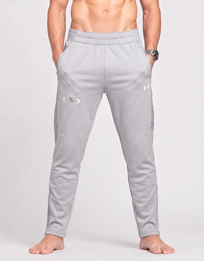 Under Armour Men Sports Polyester Gray Trackpants M