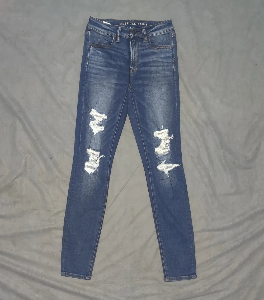 American Eagle Women Cotton Blue Jeans S - additional view 3
