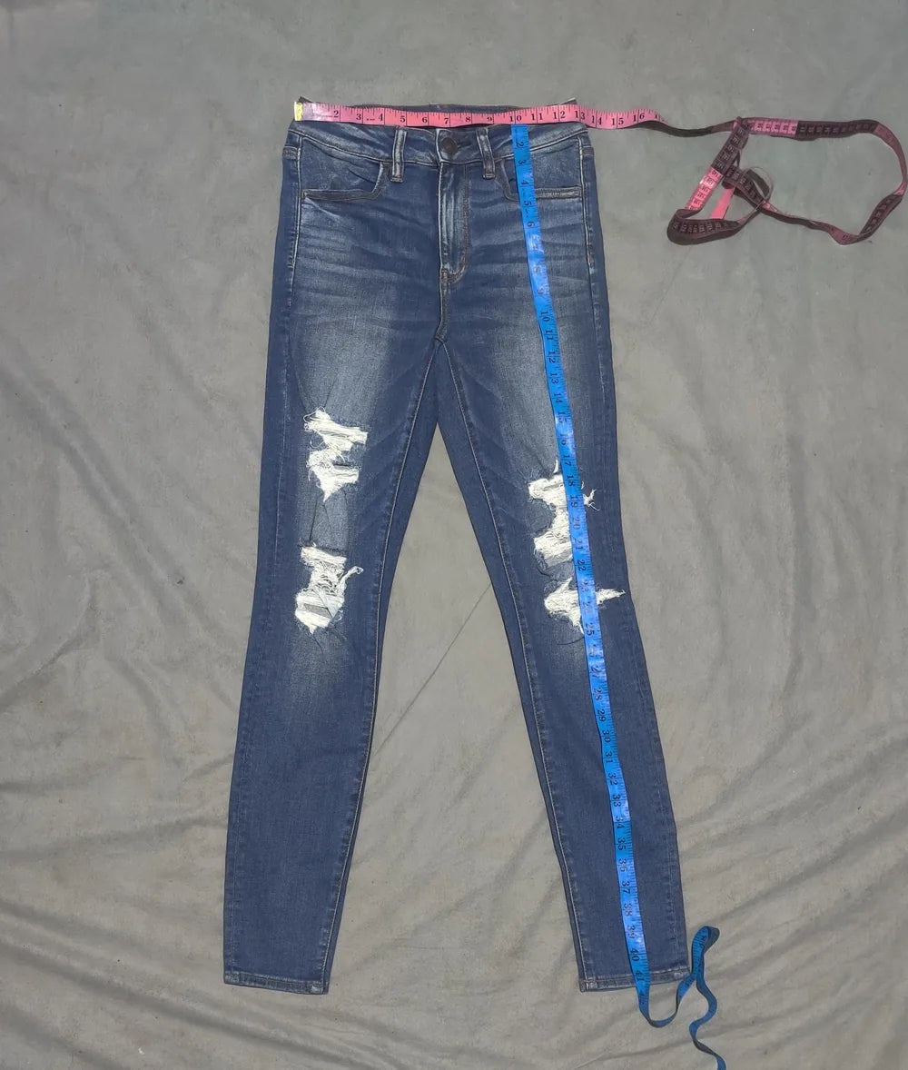 American Eagle Women Cotton Blue Jeans S - additional view 4