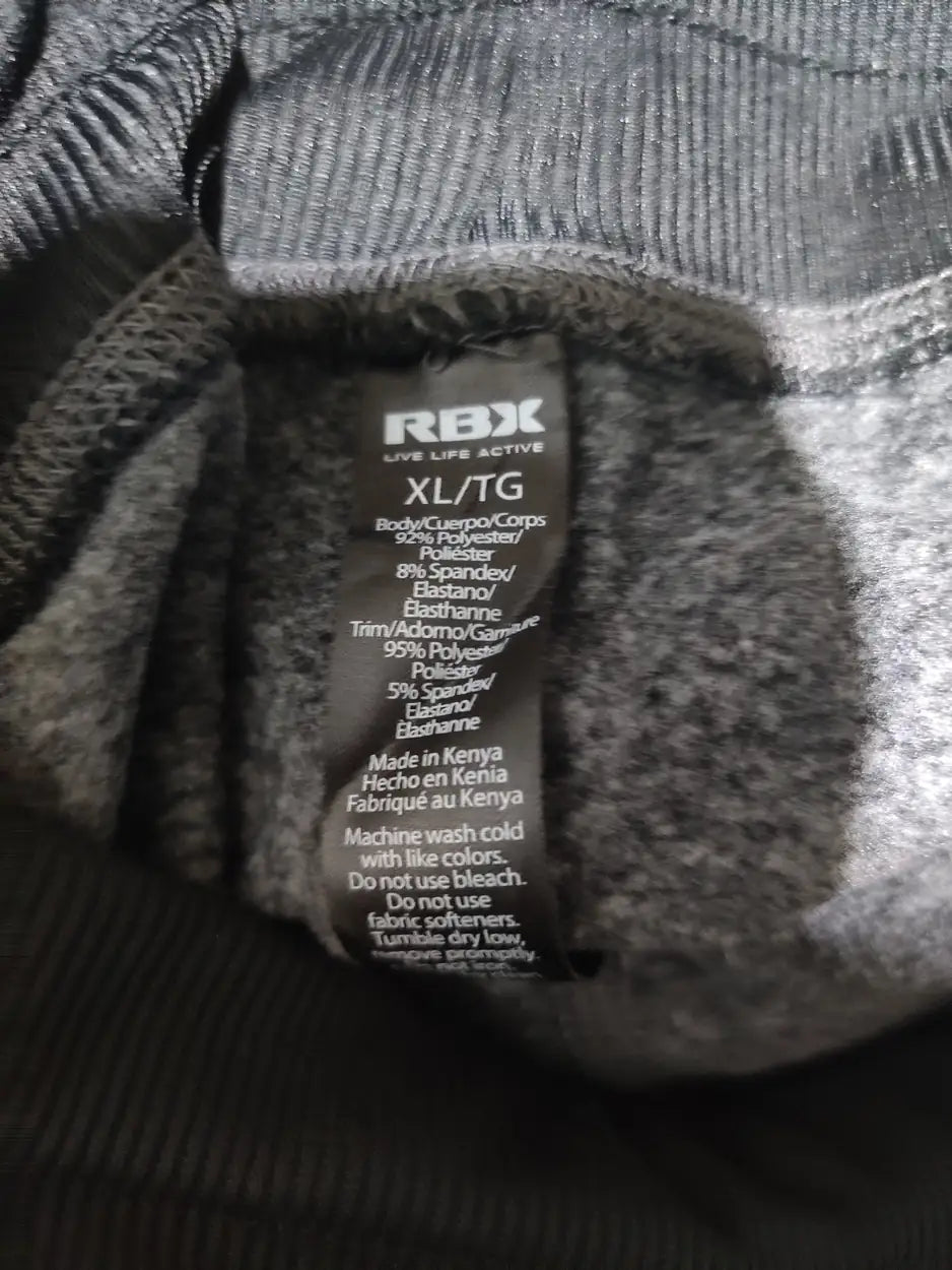 RBX Men Sports Polyester Charcoal Trackpants XL - additional view 2