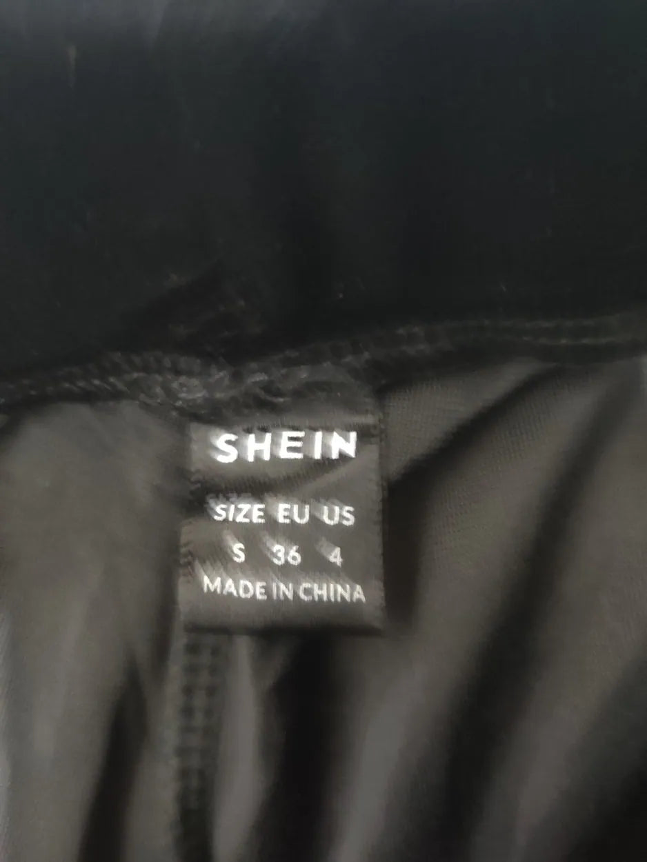 SHEIN Women Black Sport Trouser - Preloved Ladies Trousers Pakistan - Summer Polyester - Size 26 to 28 - Photo 2