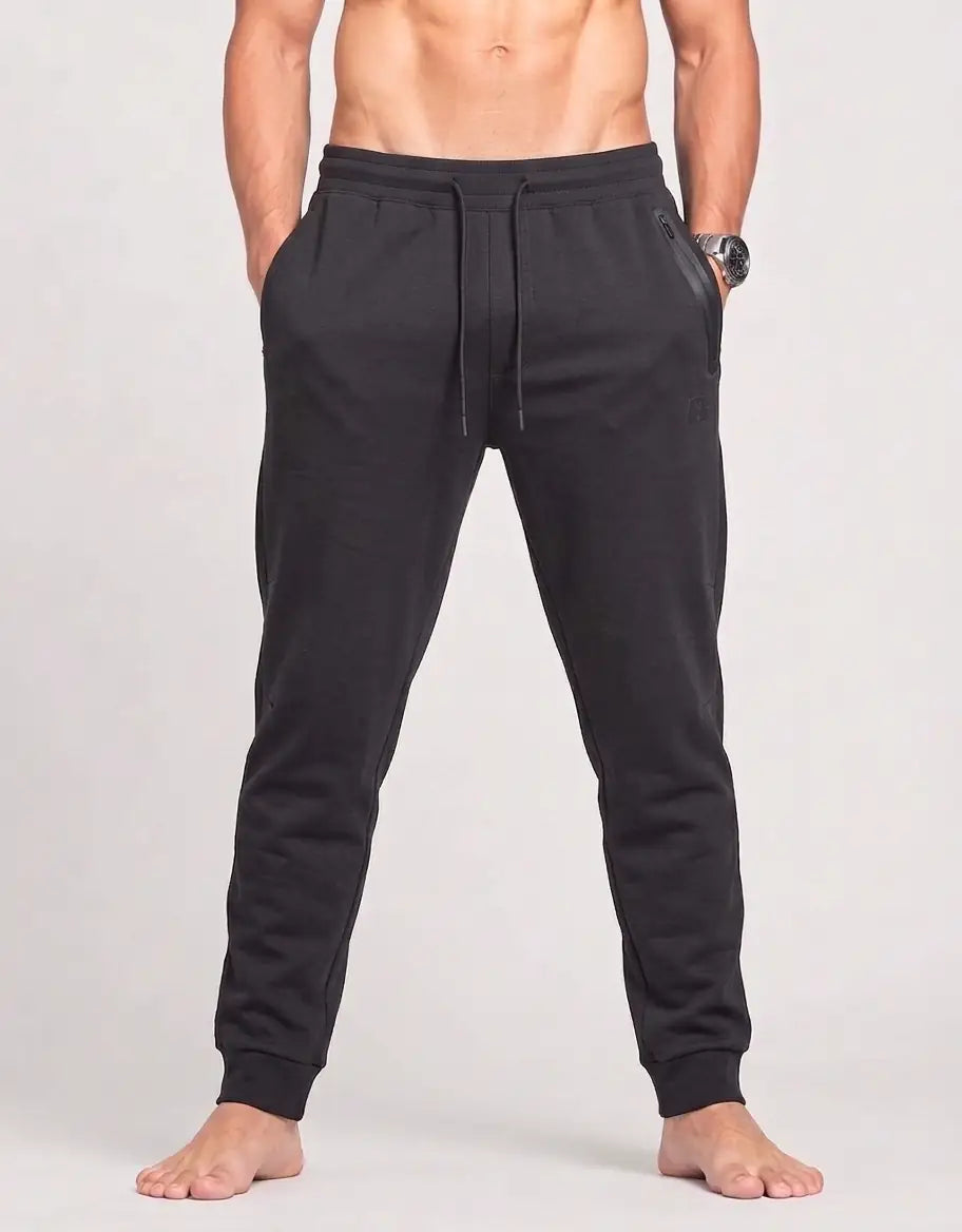 Russell Men Sports Polyester Black Trackpants M