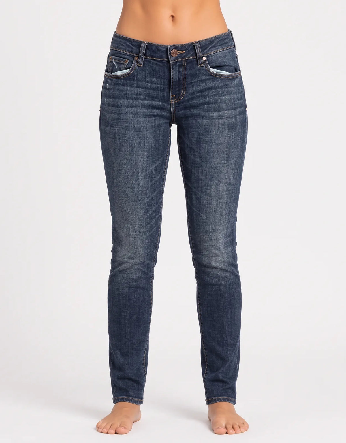 American Eagle Women Cotton Dark Gray Jeans M