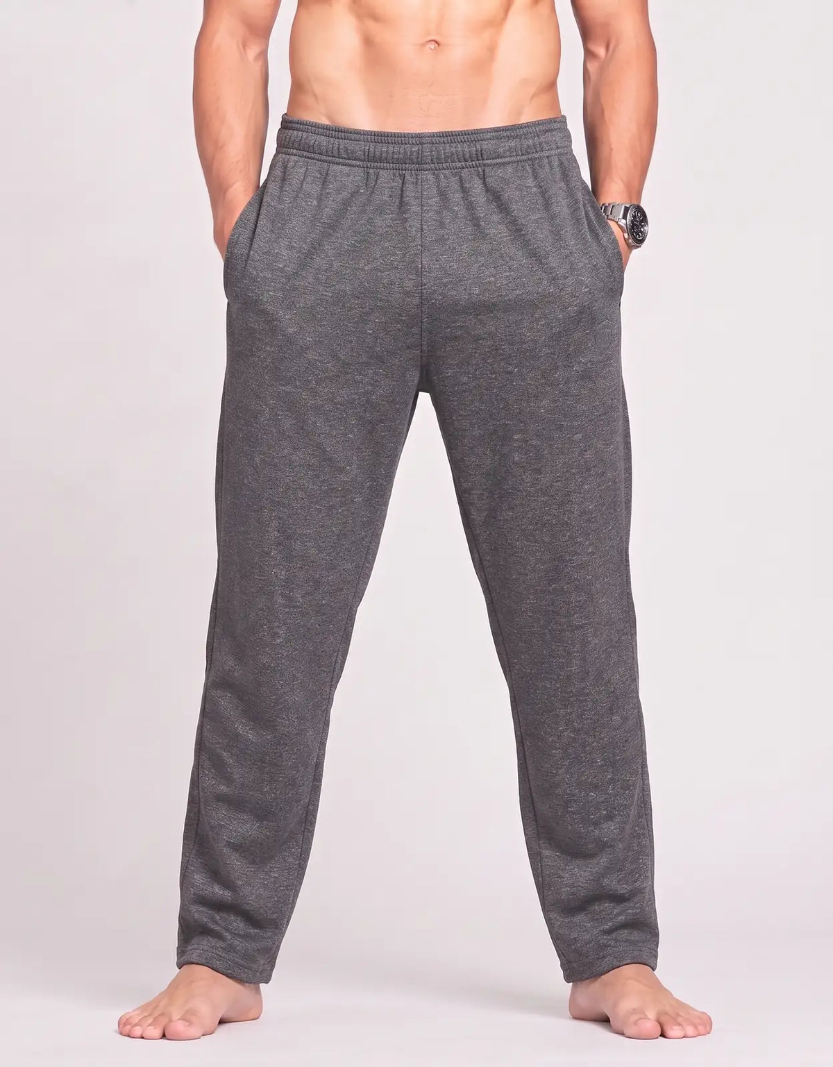 AND 1 Men Sports Polyester Charcoal Trackpants M