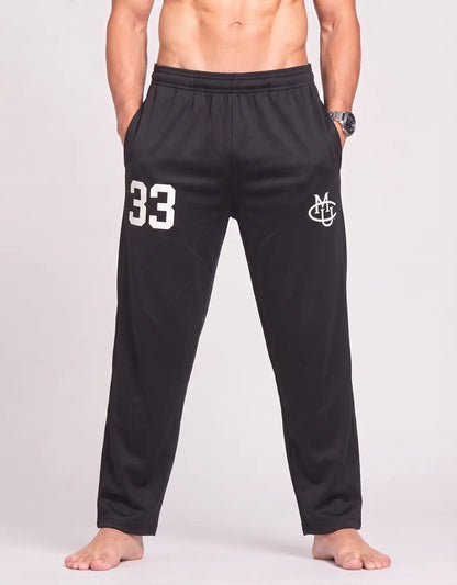 BSN Men Sports Polyester Black Trackpants M