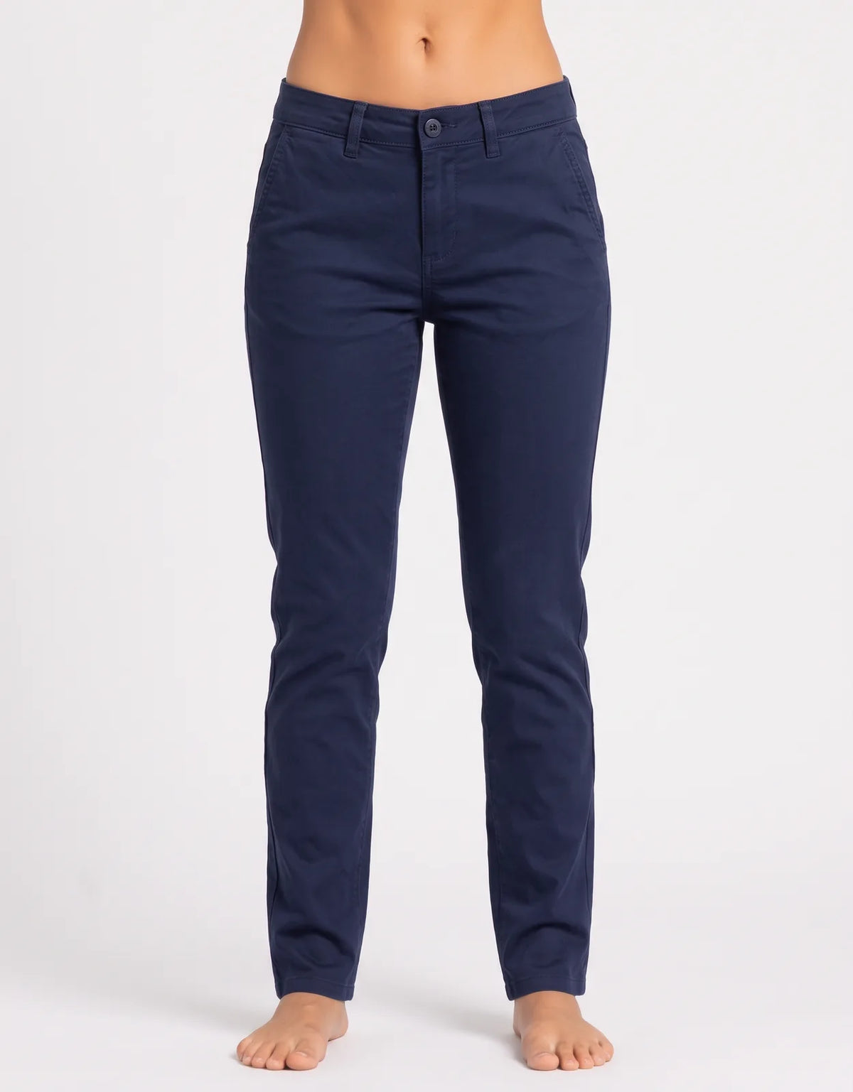 There Abouts Women Cotton Navy Chinos S