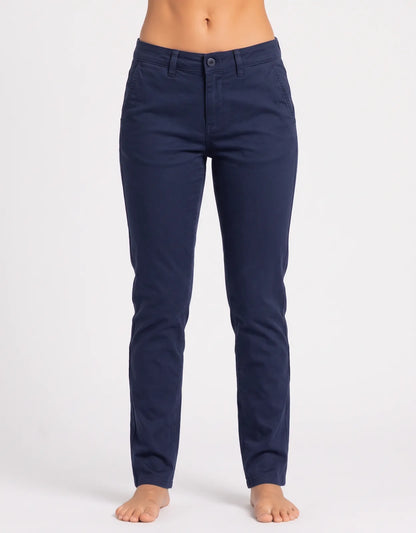 There Abouts Women Cotton Navy Chinos S