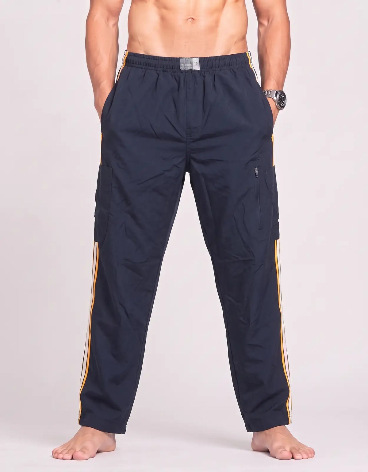 Place Men Sports Polyester Navy Trackpants M