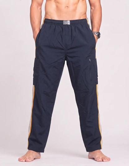 Place Men Sports Polyester Navy Trackpants M