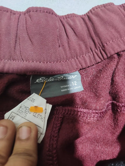 Eddie Bauer Women Maroon Sport Winter Trouser - Preloved Ladies Trousers Pakistan - Winter Polyester - Size 30 to 32 - Photo 2