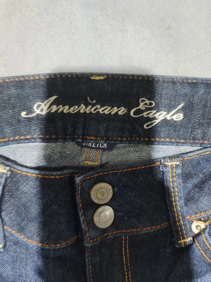 American Eagle Women Cotton Dark Blue Jeans M - additional view 2