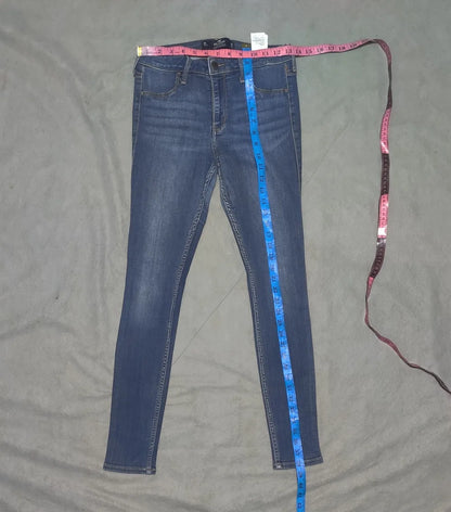 Hollister Women Cotton Blue Jeans M - additional view 4
