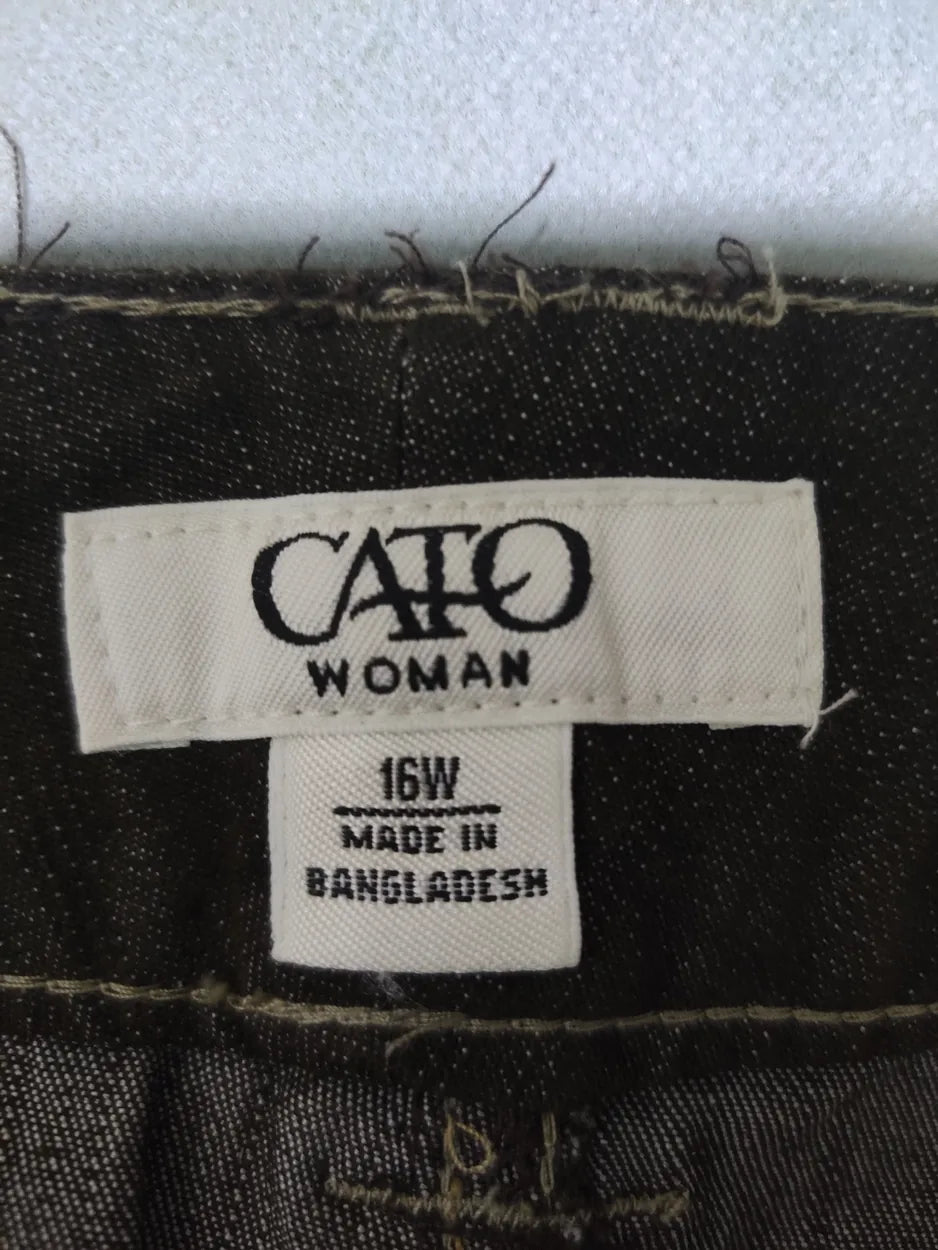 Cato Women Cotton Dark Gray Jeans L - additional view 2