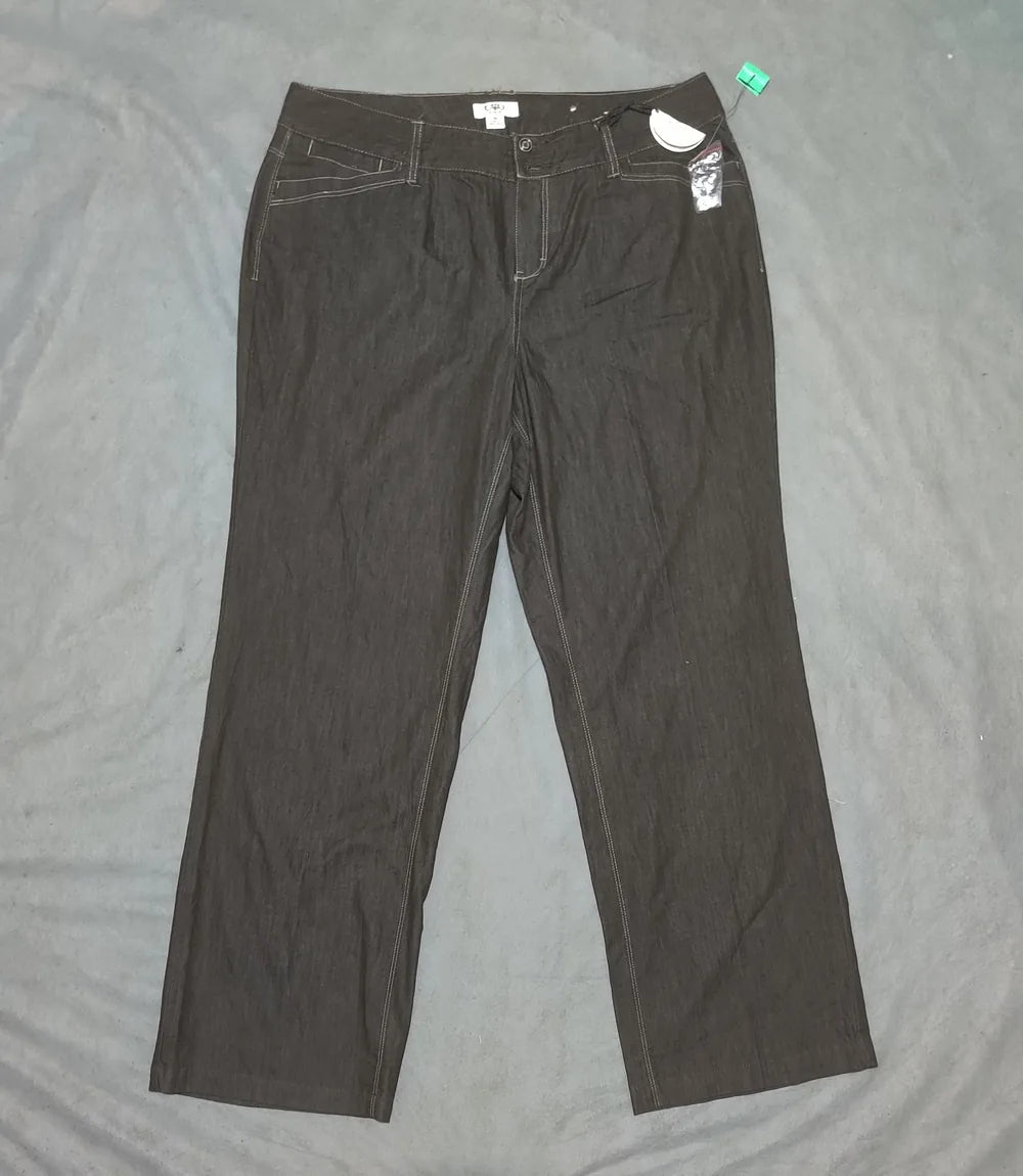 Cato Women Cotton Dark Gray Jeans L - additional view 3
