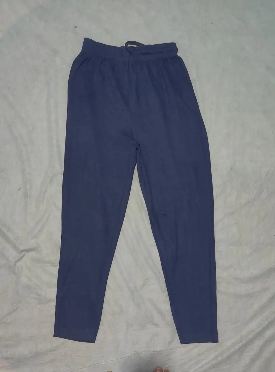 White Fish Men Cotton Navy Trousers L - additional view 3