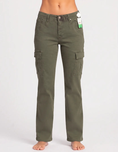Old Navy Women Cotton Olive Cargo Pants M