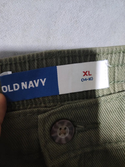 Old Navy Women Cotton Olive Cargo Pants M - additional view 2