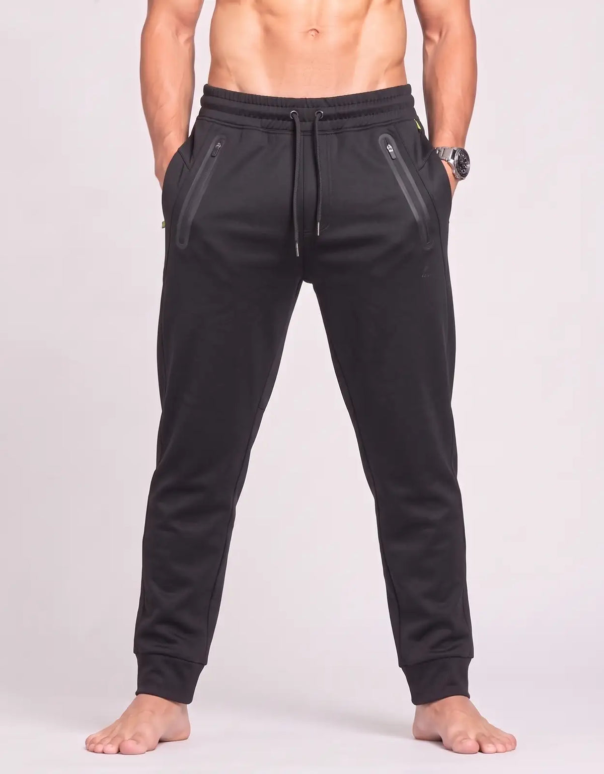 RBX Men Sports Polyester Black Trackpants S