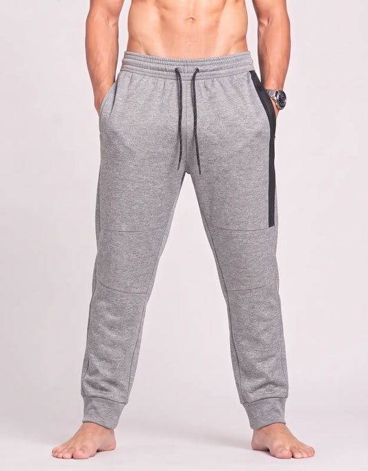 American Eagle Men Sports Polyester Gray Trackpants M