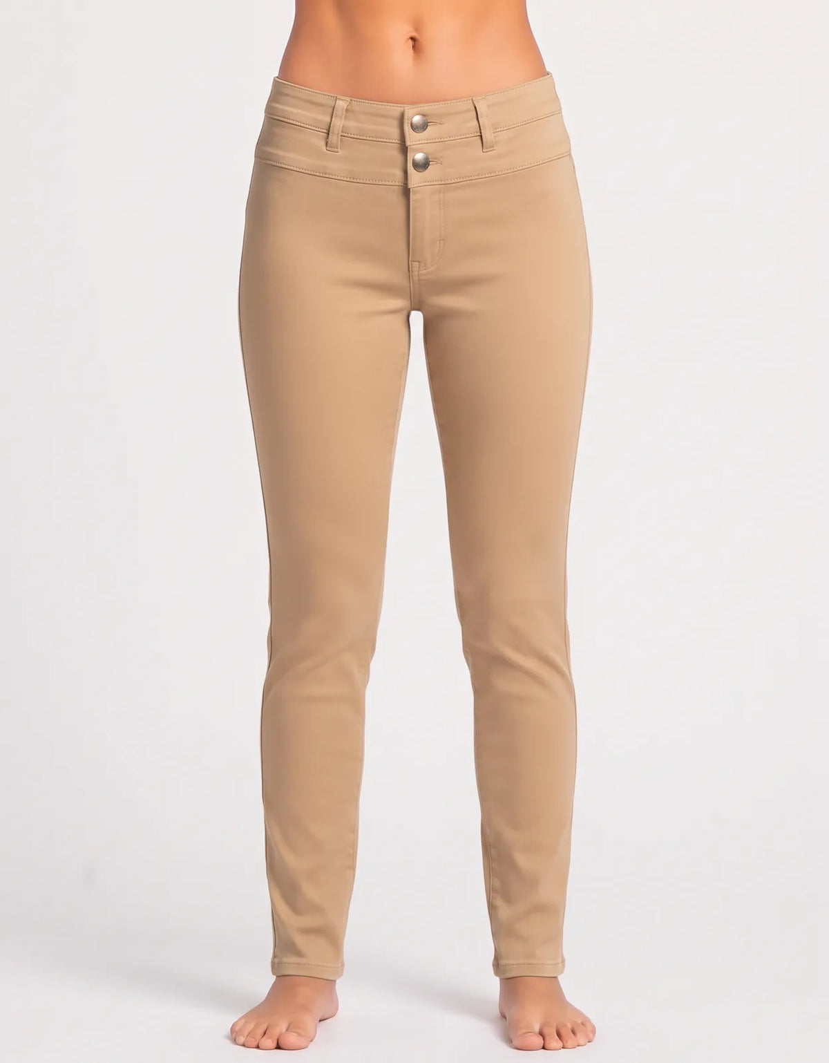 Ashley Stewart Women Cotton Beige Chinos XL
