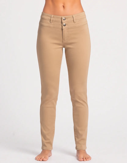 Ashley Stewart Women Cotton Beige Chinos XL
