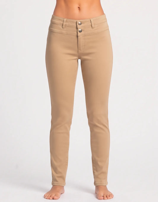 Ashley Stewart Women Cotton Beige Chinos XL