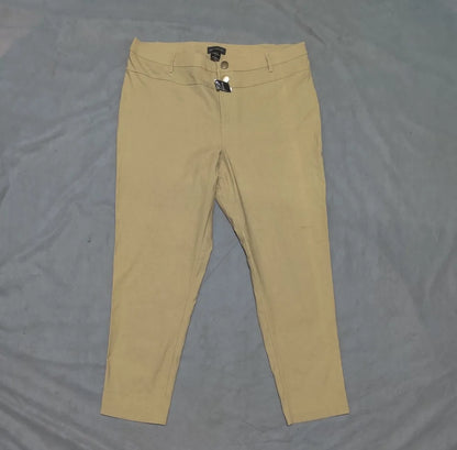 Ashley Stewart Women Cotton Beige Chinos XL - additional view 3