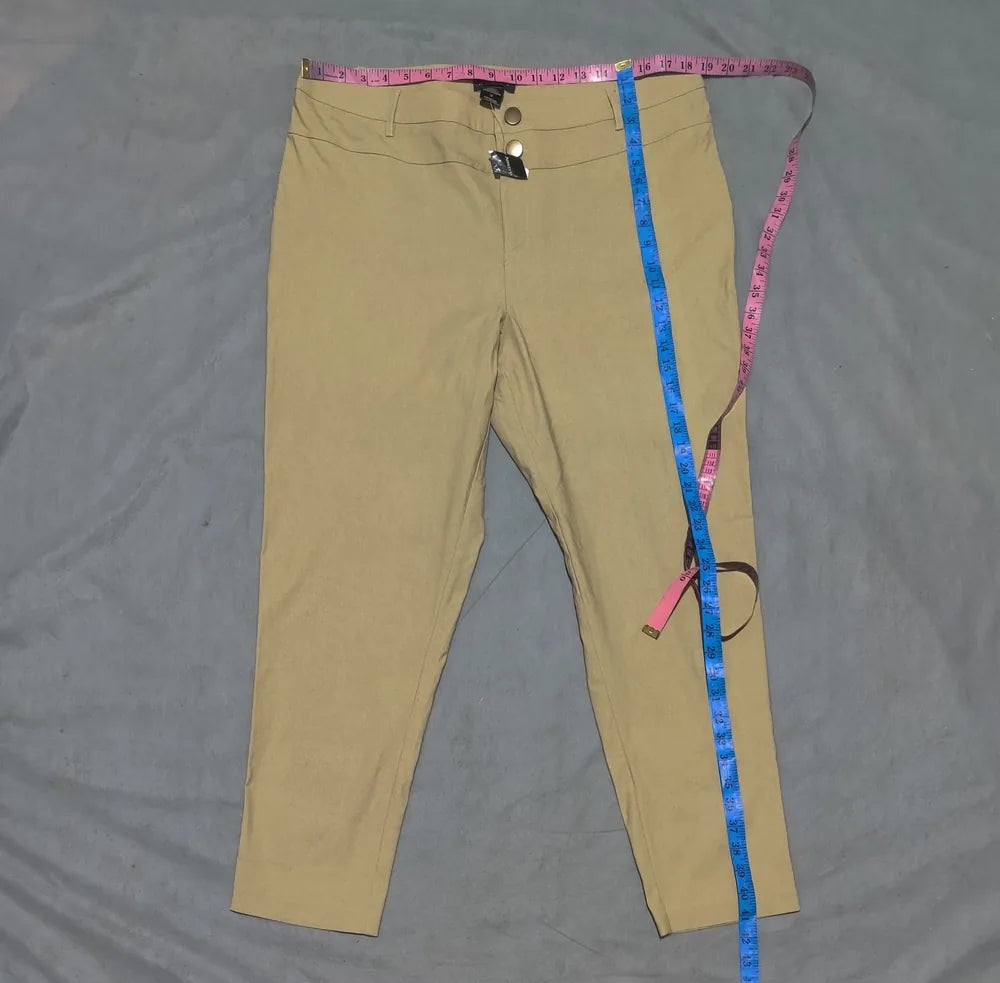 Ashley Stewart Women Cotton Beige Chinos XL - additional view 4