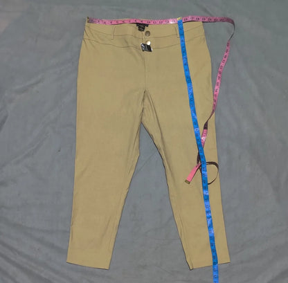 Ashley Stewart Women Cotton Beige Chinos XL - additional view 4