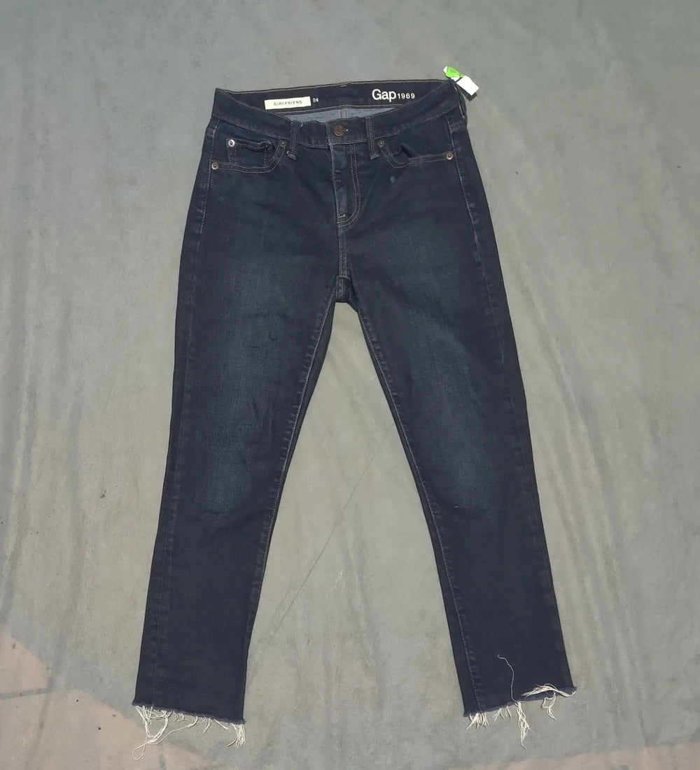 Gap Women Cotton Dark Blue Jeans M - additional view 3