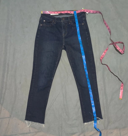 Gap Women Cotton Dark Blue Jeans M - additional view 4