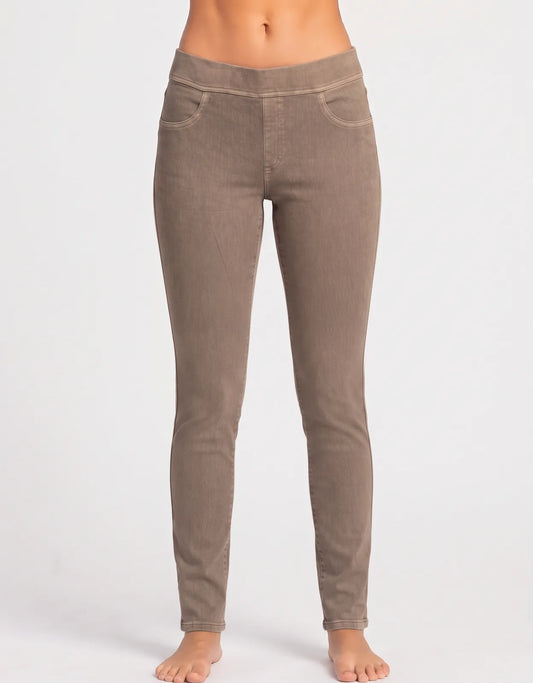 Time And Tru Women Cotton Brown Jeggings L