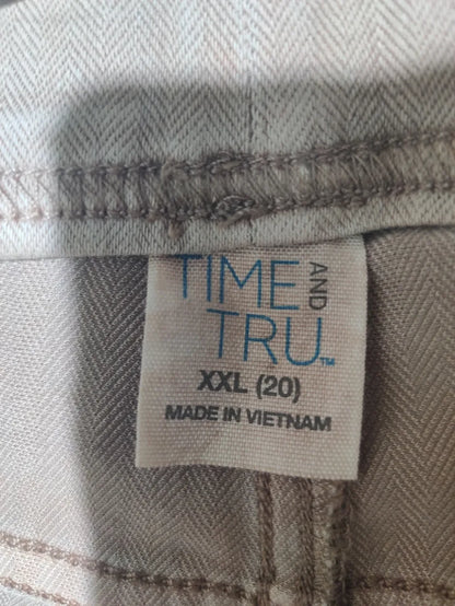 Time And Tru Women Cotton Brown Jeggings L - additional view 2