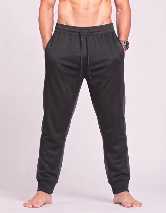 Game Time Men Sports Polyester Black Trackpants S